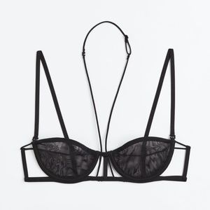 H&M Non Padded Underwire Mesh Bra size 12